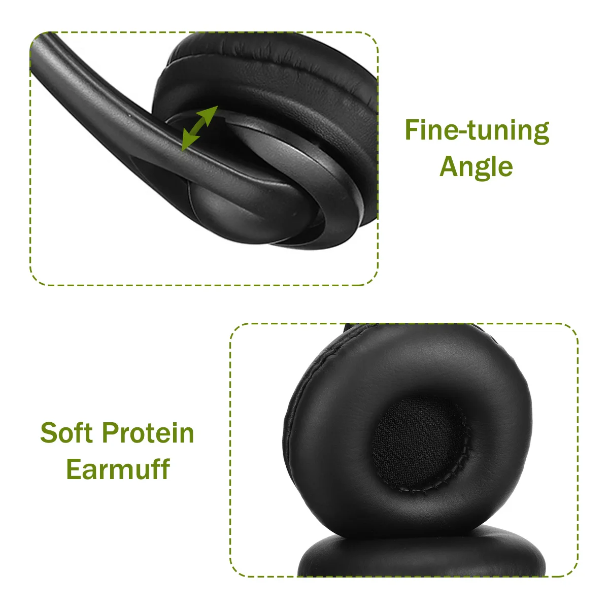 Over Head Headphone Computer Heaset USB Wired Stereo Monitor Music Customer Service Heaset With Microphone