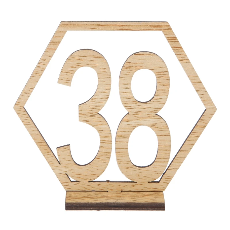 20x 21-40 шестигранный стол номер свадебные деревянные вывески стойка для приема центральный E65B