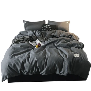 

Nordic Summer Smooth Fashion Washable Bedding Set Luxury Polyester Creativity Breathable Design Couette De Lit Home Decor EC50CT