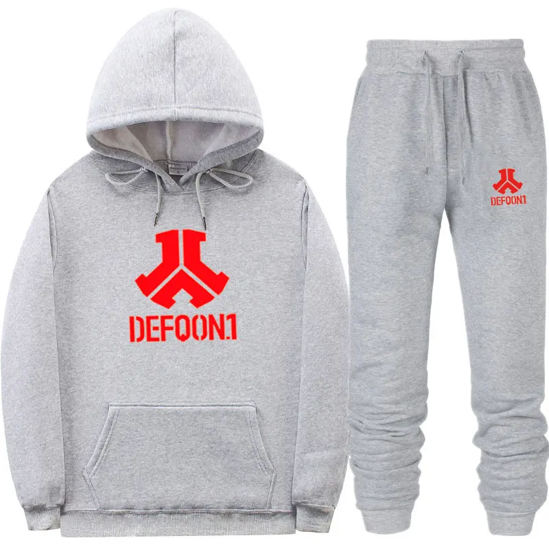Новинка, Defqon 1, комплект с толстовкой, рок-группа, хип-хоп, мужская толстовка с капюшоном, зимний уличный комплект, Модный повседневный костюм для бега, Мужской комплект