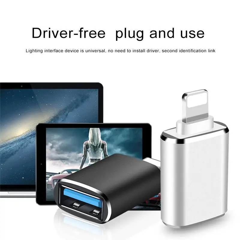 OTG USB Adapter Lighting Male to USB3.0 iOS 13 Charging Adapter For iPhone 12 11 Pro XS Max XR X 8 7 6s 6 Plus iPad Adapter