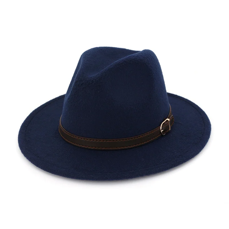 Шерстяная шляпа Fedora для женщин и мужчин, джаз, церковь, Панама, шляпа с кожаная лента, Элегантная Леди, зима, осень, широкие шляпы сомбреро