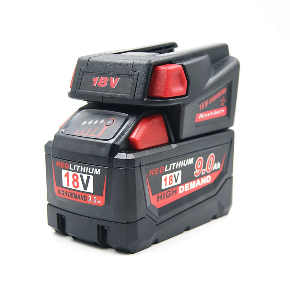 Мощный USB аккумулятор адаптер конвертер для Milwaukee M18 18 В литий-ионный аккумулятор поворот в V18 литий-ионный аккумулятор конвертер адаптер