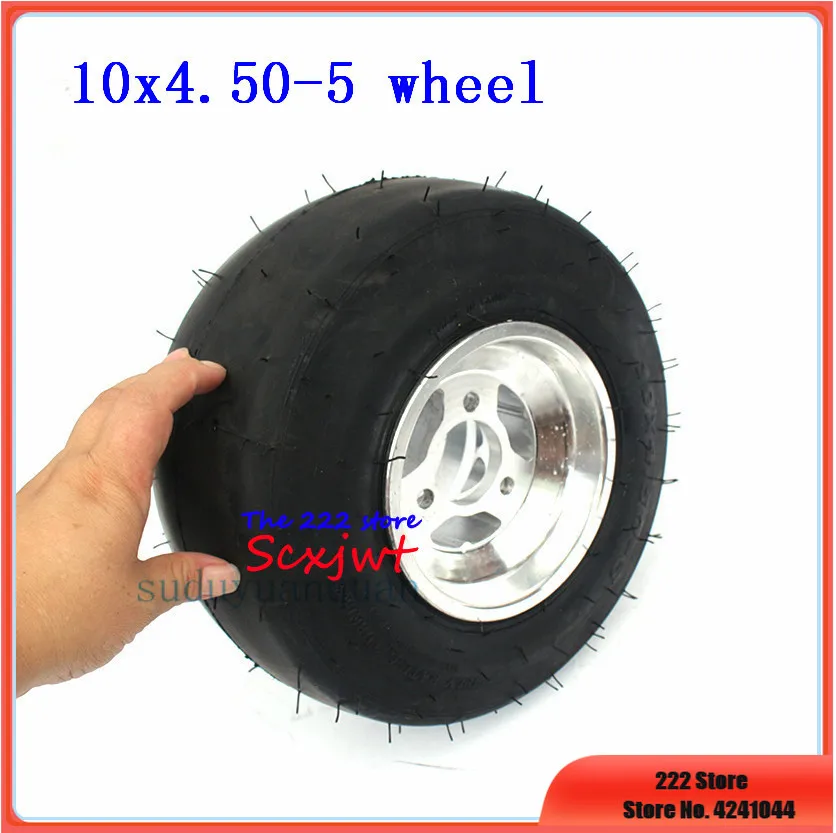 High quality front wheels 10X4.50-5 rim hub Vacuum tire 5 inch kart Drift Bike Wheels accessories ATV Quad spare parts | Автомобили и