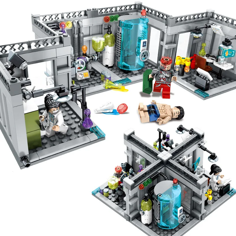 

367pcs City Police the Biochemical Lab Building Blocks Compatible Legoness Creator Figures Educational Model Bricks Toys for Kid