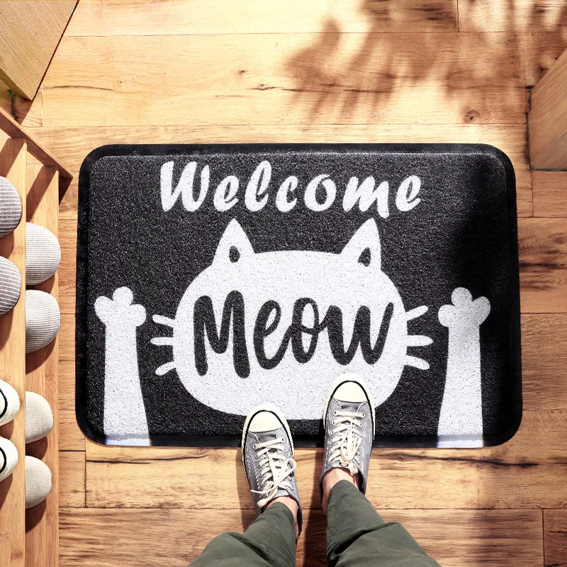 

Environmental Protection PVC Mats Household Dust Dirt Floor Mats Balcony Bathroom Padded Non-slip Mat Area Rug for Living Room