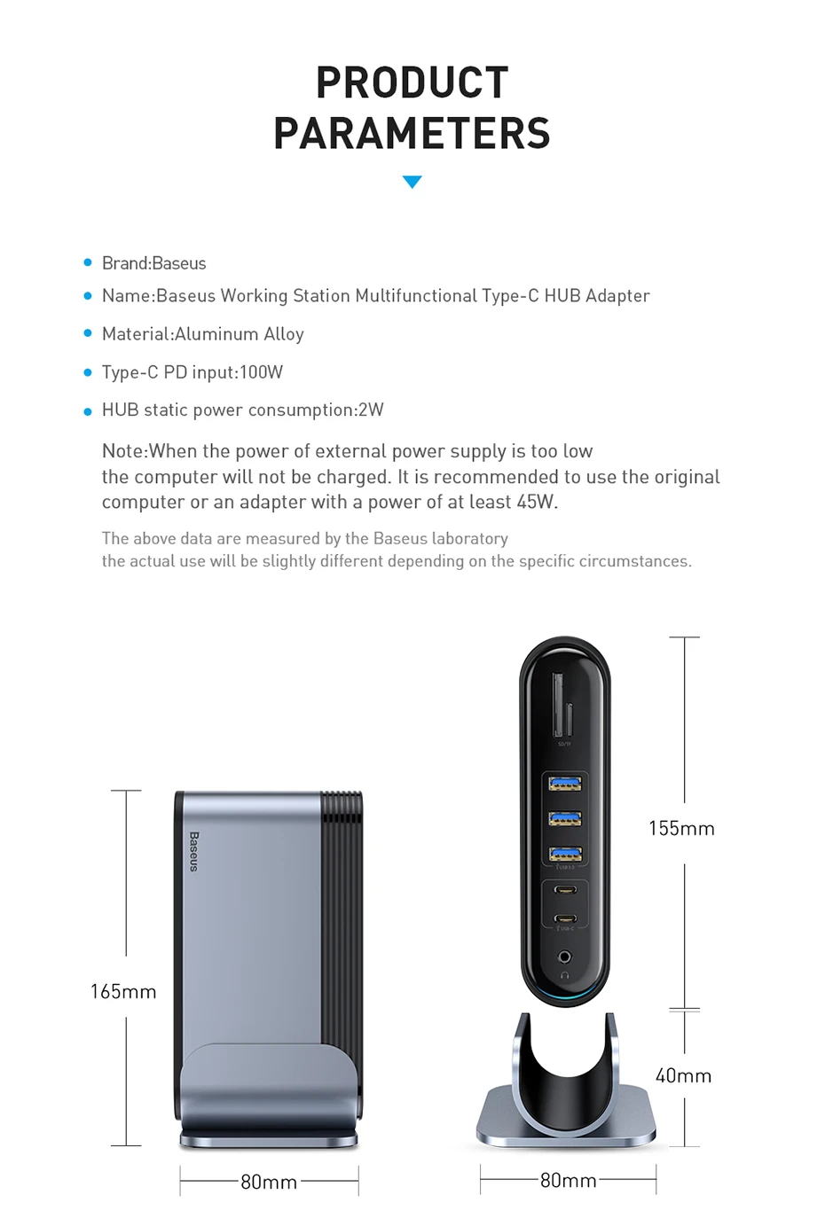 Baseus 16 в 1 USB C концентратор type C для мульти HDMI RJ45 VGA USB 3,0 2,0 с адаптером питания док-станция для MacBook Pro type-c концентратор