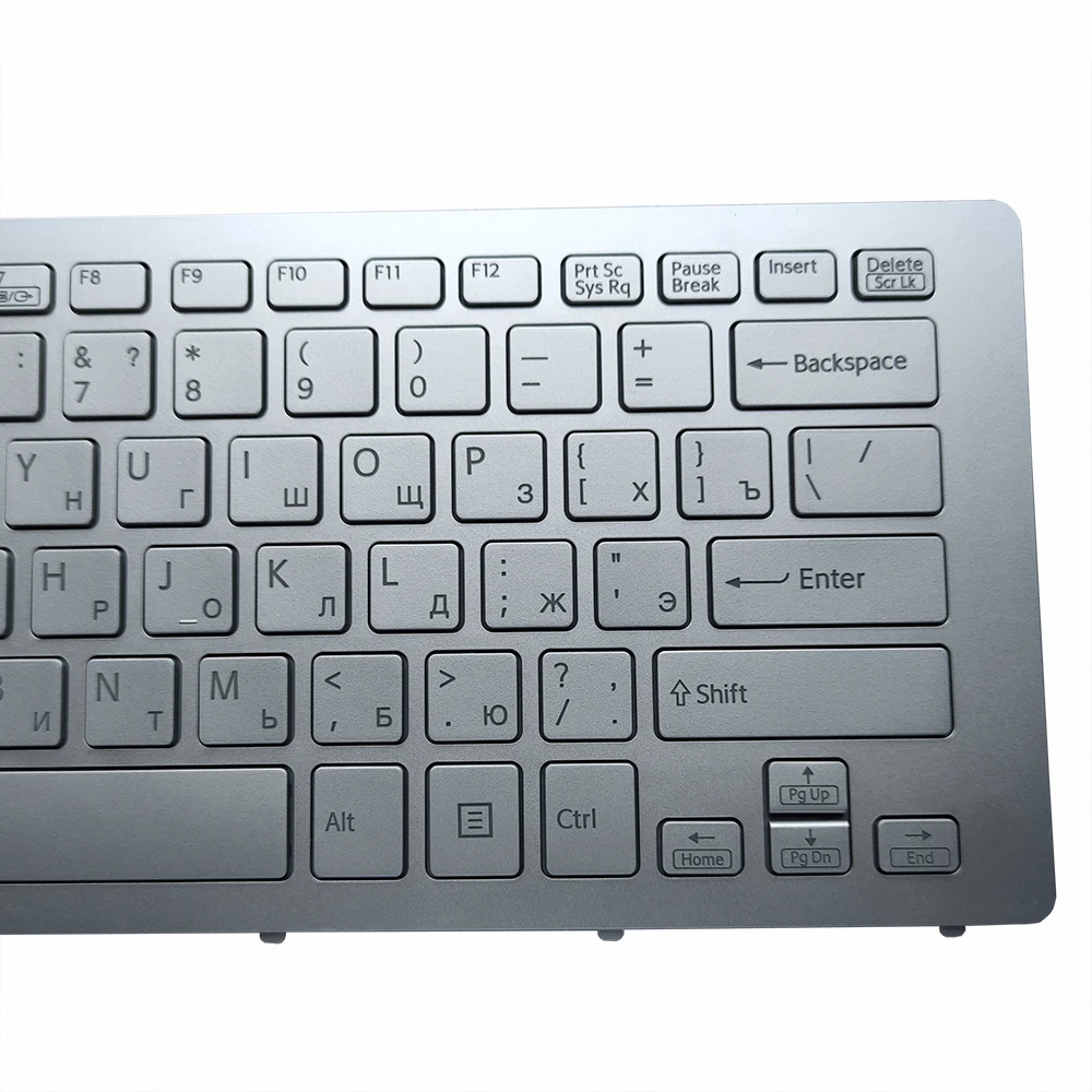 Teclado de Substituição para Sony Vaio Svf 15n Teclado de Luz de Fundo Svf15n com Moldura de Prata Russa - Imagem 5
