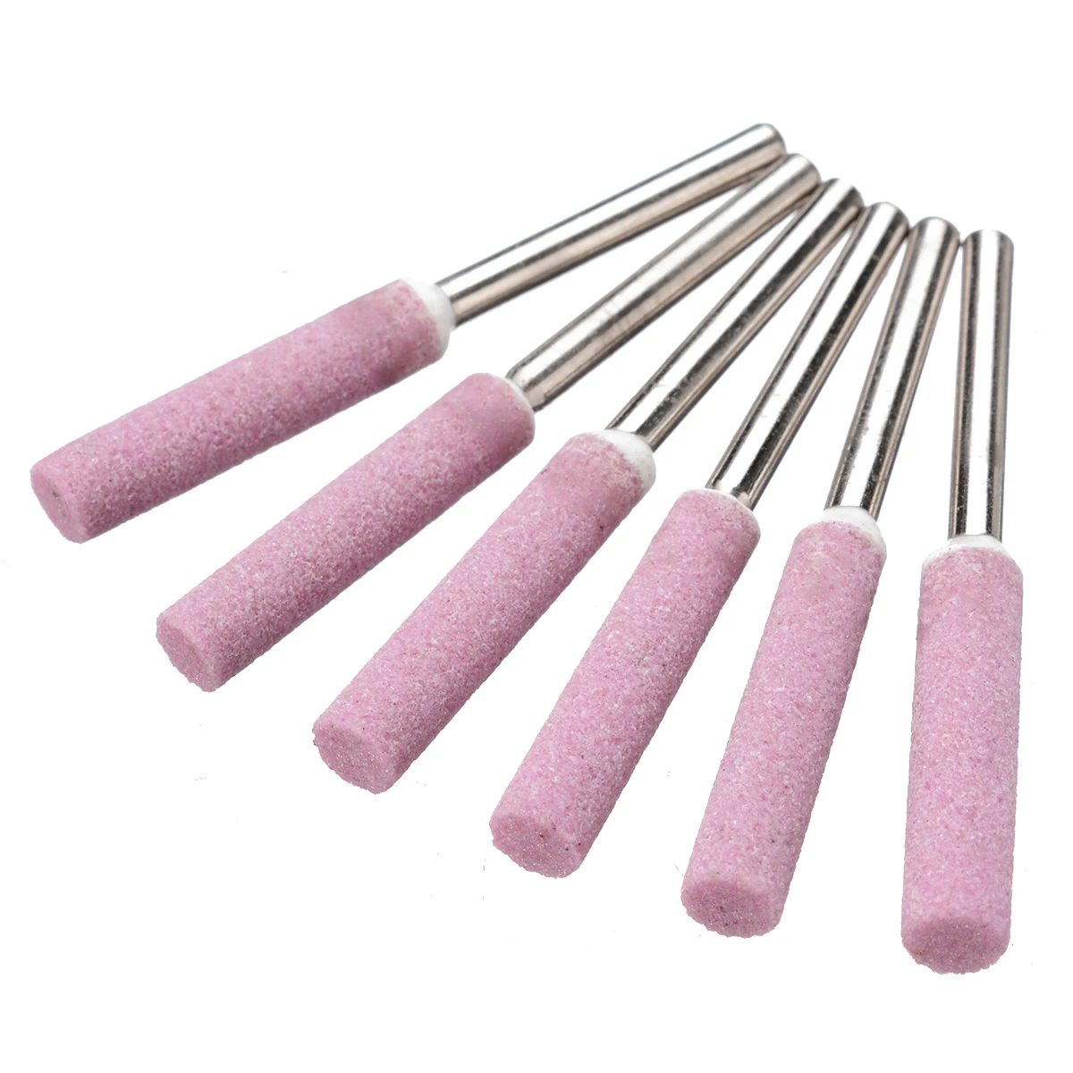 6PCS 1/8" Shank 4.8mm Diamond Chainsaw Sharpener Burr Stone File Chain Saw Sharpening