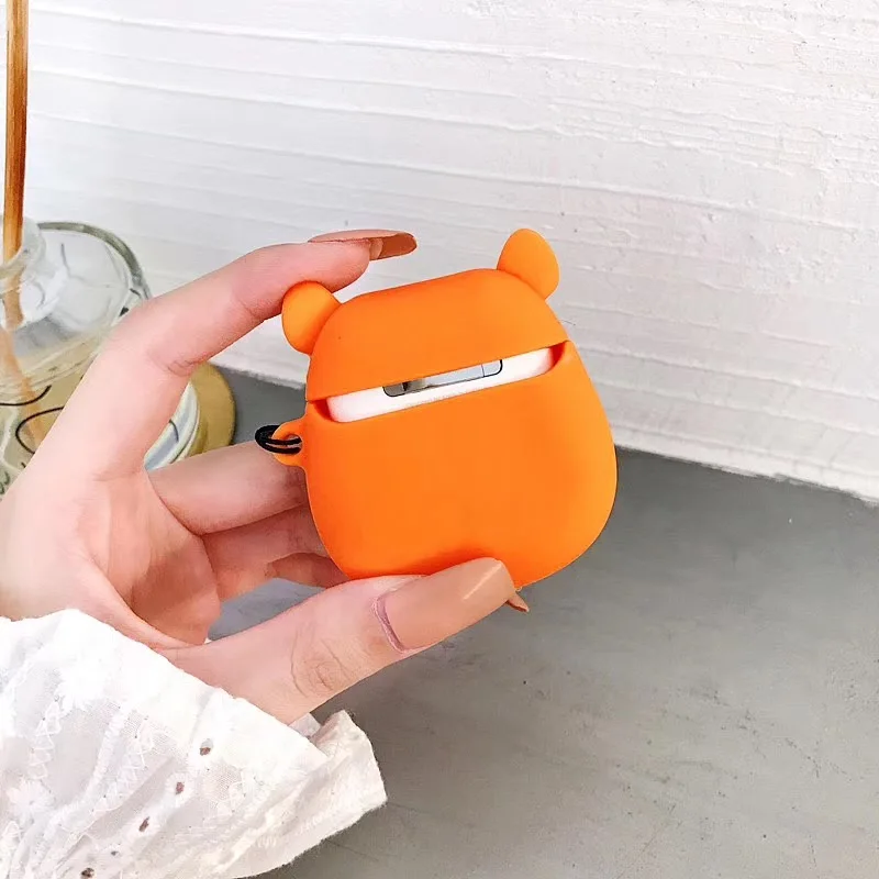 Мягкий силиконовый чехол для AirPods Eeyore Donkey Tigger Tiger Ring Chain