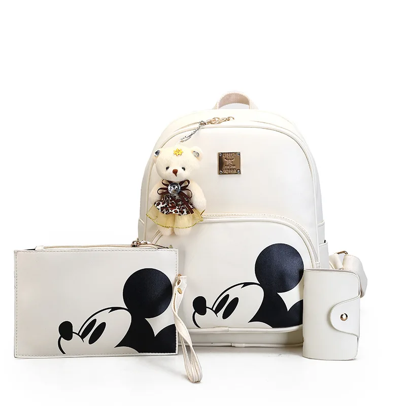 

Manufacturers Direct Selling WOMEN'S Fashion Handbag Cute Cartoon Mickey Picture PU Leather Backpack Trend Versatile Backpack Le