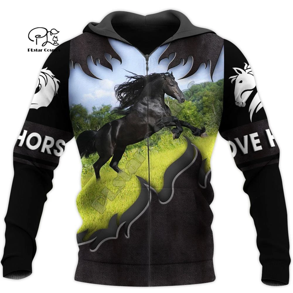 PLstar Cosmos Arabian Horse Collection Tattoo Animal Funny Streetwear sudadera con estampado 3D para hombre/mujer, jersey con capucha, estilo 2| Sudaderas con y sudaderas| -