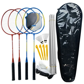 

Sports Badminton Set Badminton Rackets Birdies Net Badminton Racket Adjustable Polls Beach Backyard Combo Set Games