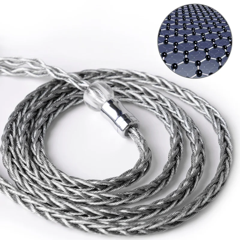 NICEHCK DarkJade 8 Strand Graphene Silver Plated