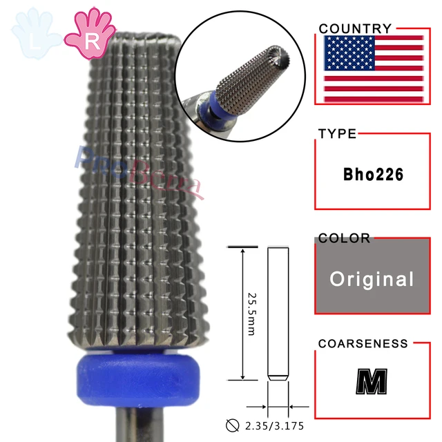 Proberra Right hand Strongest 5 IN 1 Carbide Purple multi-function Tungsten Carbide nail milling purple drill bits Original-M