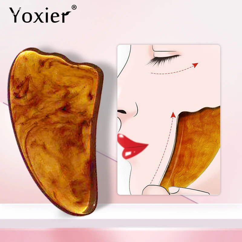 Yoxier массаж скребком гуаша акупунктурный уход за лицом спа массажер для лица