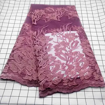 

African Lace Clothes Guipure Embroidery French Net Lace Fabric 2020 High quality Stones Fabric Material Tulle Mesh Lace Dress