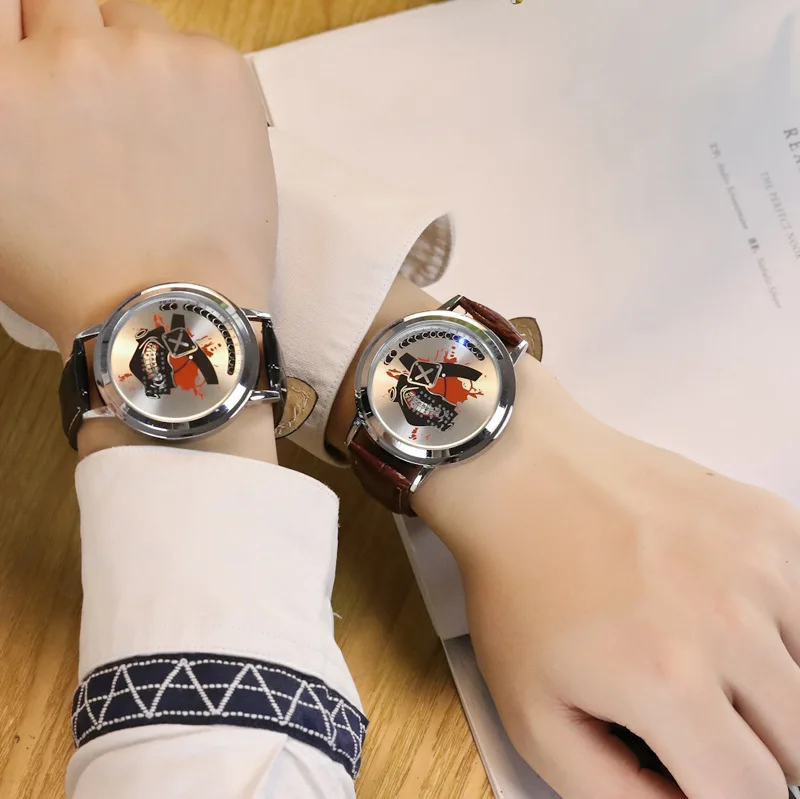 

LED Touch Screen Watch LED Anime Creative Fashion Students One-eyed Dragon Pirate Touch Watch Students Cool