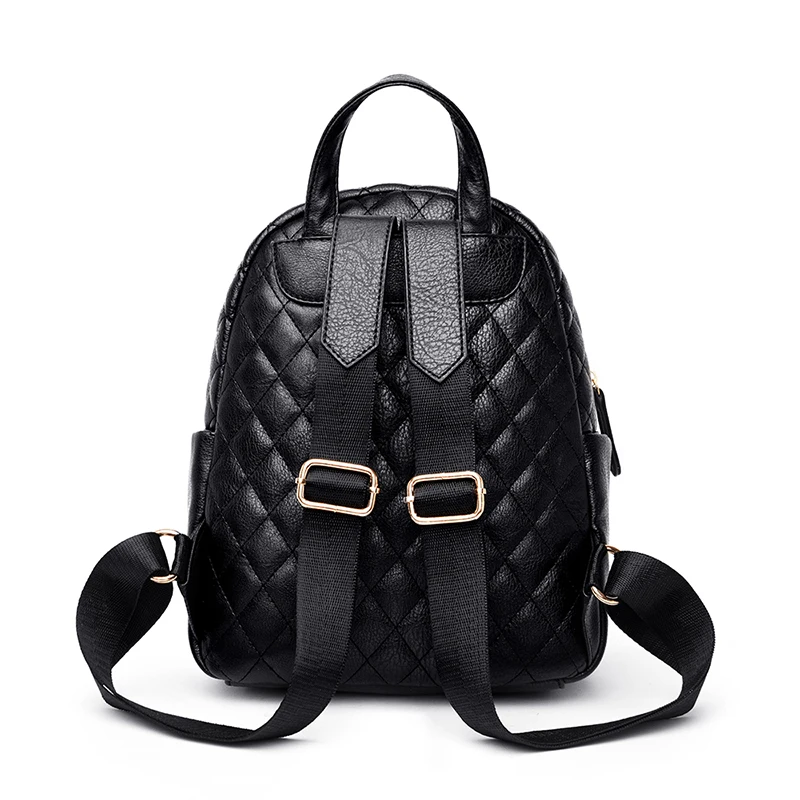 Женский рюкзак из искусственной кожи, сумка на плечо с цепочками, mochila feminina mujer, рюкзак для ноутбука, дорожная Большая вместительная школьная сумка для девочек