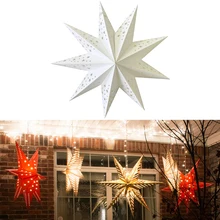 45 см выдалбливают бумажный фонарь в форме звезд бумажный фонарь s вечерние украшения складные праздничные фонари вечерние декоративный фонарь(белый