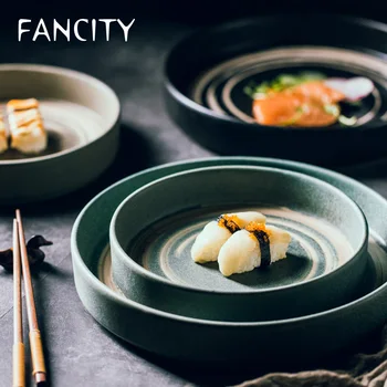 

FANCITY Creative ceramic plates, cutlery sets, deep plates, large flat plates, dishes