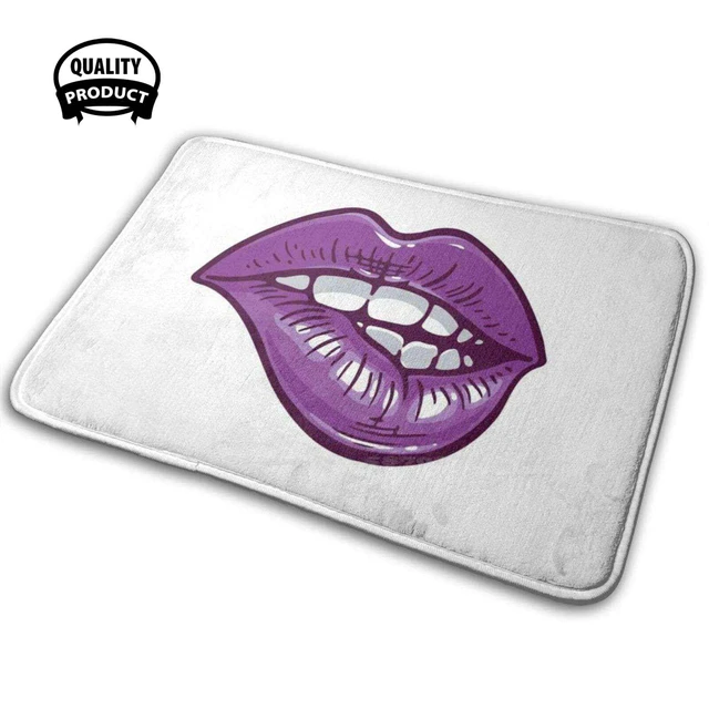 Lip Biting Comfortable Door Mat Rug Carpet Cushion Lip Gloss Pink