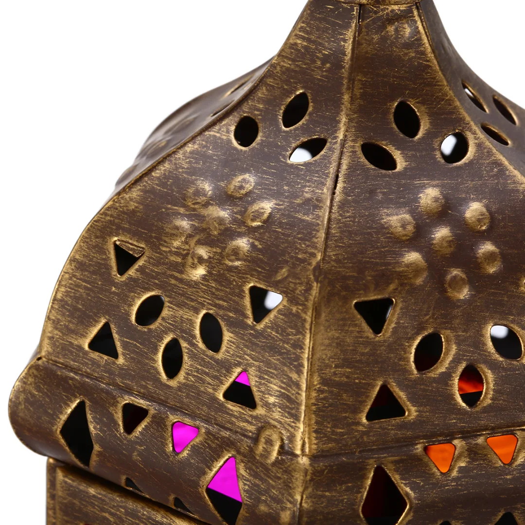 Stylish Moroccan Style Hanging Candle Holder Creative Metal Candle Stick Candle Hanging Lantern Holder Craft for Home Decoration