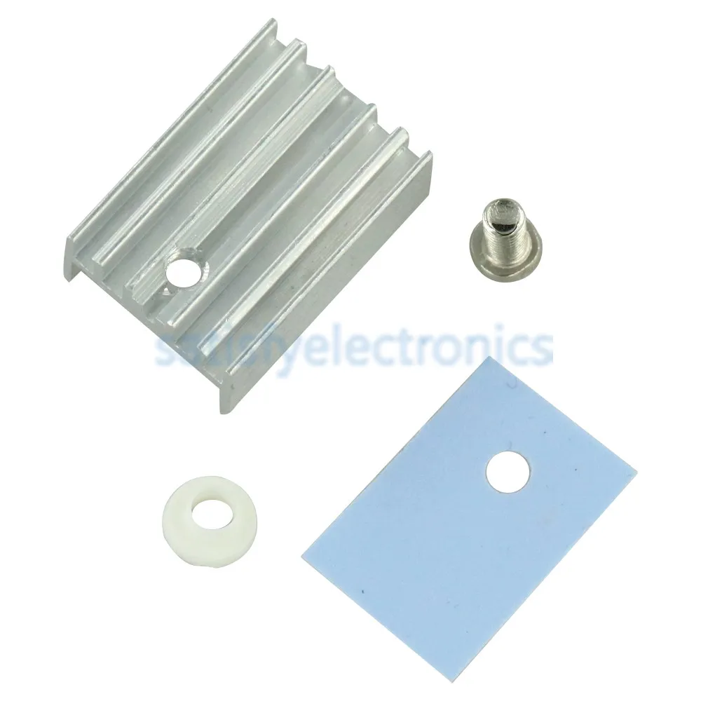 5 stks to-220 Silver Dissipateur Heat Sink for Voltage Régulateur or MOSFET 