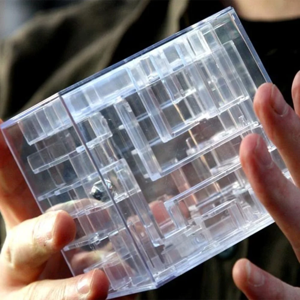 

3D Money Maze Puzzle Game Challenge Labyrinth Piggy Bank Transparent Magic Cube Box for Kids Coin Bank Box Educational Game Toy