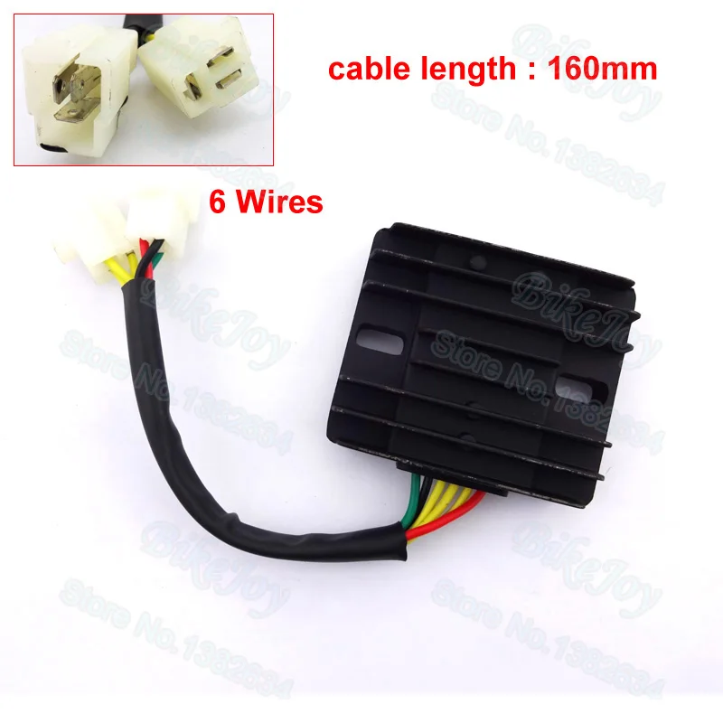 12V 6 проводов DC Напряжение Регулятор выпрямителя GY6 150cc 200cc 250cc Dirt Pit Bike ATV Скутер Go Kart мотор мопед Багги мотоцикла