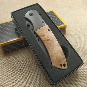 

8.2'' Tactical Folding Knife 440C Steel Blade Pocket Hunting Camping Knife Survival Knives Outdoor Tool Wood Handle knife