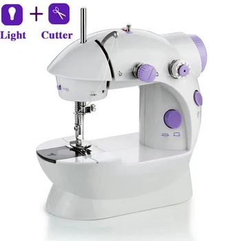 

Mini Handheld Pedal Sewing Machines Dual Speed Double Thread Multifunction Electric Automatic Tread Rewind Sewing Machine