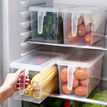 

Kitchen Transparent PP Storage Box Grains Beans Storage Contain Sealed Home Organizer Food Container Refrigerator Storage Boxes