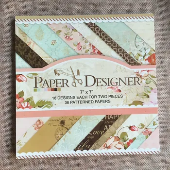 

36 sheets 7"X7" Flower Design Scrapbook Paper Pad Pack Handmade Craft craft paper craft Background pad