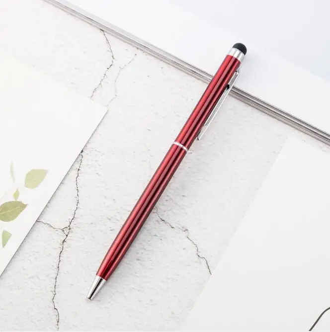 10pcs/lot 2 In 1 Touch Screen Stylus Pen Ballpoint Pens Office School Supplies Gift Roller Ball Pen - Цвет: 9