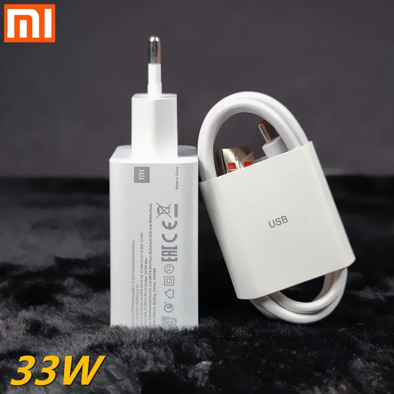 usb c 20w xiaomi POCO X3 pro charger 33W EU fast turbo charge Type C cable For Redmi note 9 pro 10 pro Mi 9 10 K30 K40 poco X3 F3 F2 65w usb c charger Chargers
