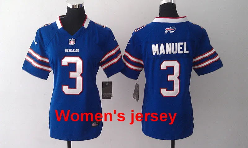 12 A+++ для женщин, для девушек, все сшитые, Buffalo s, 14, Sammy Watkins, 25, LeSean McCoy, вышивка логотипами, Размеры s-XXL, Джерси - Цвет: 12