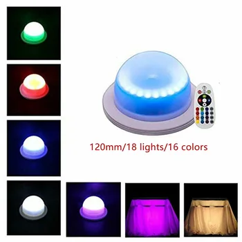 

Mini ABS Remote Control 16 Colors Decorative USB 18 LEDs Easy Install Waterproof Base Chargeable Light 5050SMD Swimming Pool