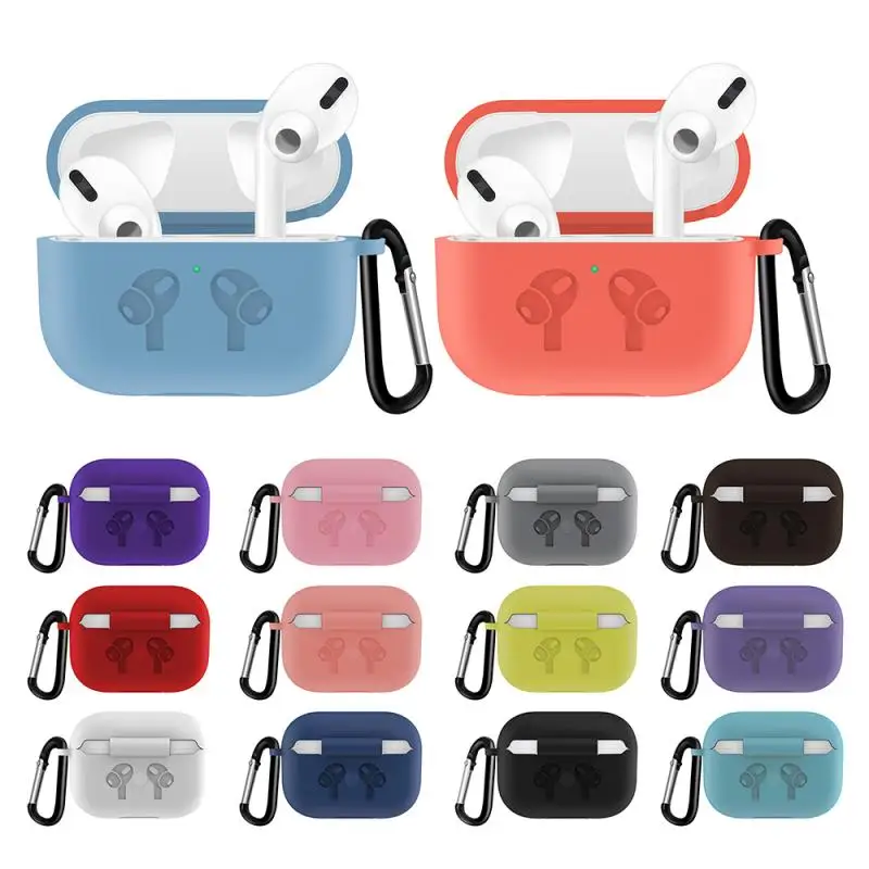 

Silicone Case For Airpods Pro Case Protective Case For Apple Airpods Pro Case Cover Earphone Case For Air Pods Pro 3 With Hook