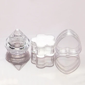 

5pcs 5g Small Clear Cosmetic Makeup Pots Empty Plastic Sample Jar Art Container Eyeshadow Cream Lip Balm Container Storage Box