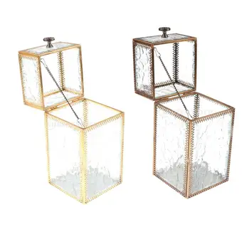 

Vintage Metal Glass Jewelry Drawer Jewelry Organizer Storage Box Case