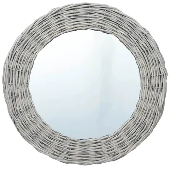

Handmade Round 70cm Decorative Mirror Antique Wicker Corridor Bathroom Bedroom Hallway Dressing Mirror Wall Mounted