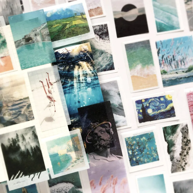 50 шт./упак. оригинальная картина Vangoh Washi Stckers Набор DIY Наклейка Дневник