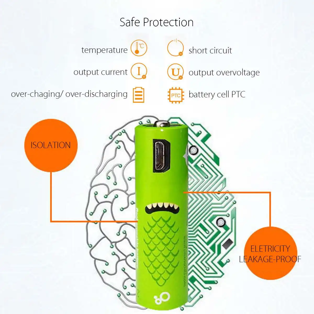 4 шт. KINCO AA 1,2 в 1000 мАч USB перезаряжаемый литий-полимерный аккумулятор быстрая зарядка от USB кабель для электроники