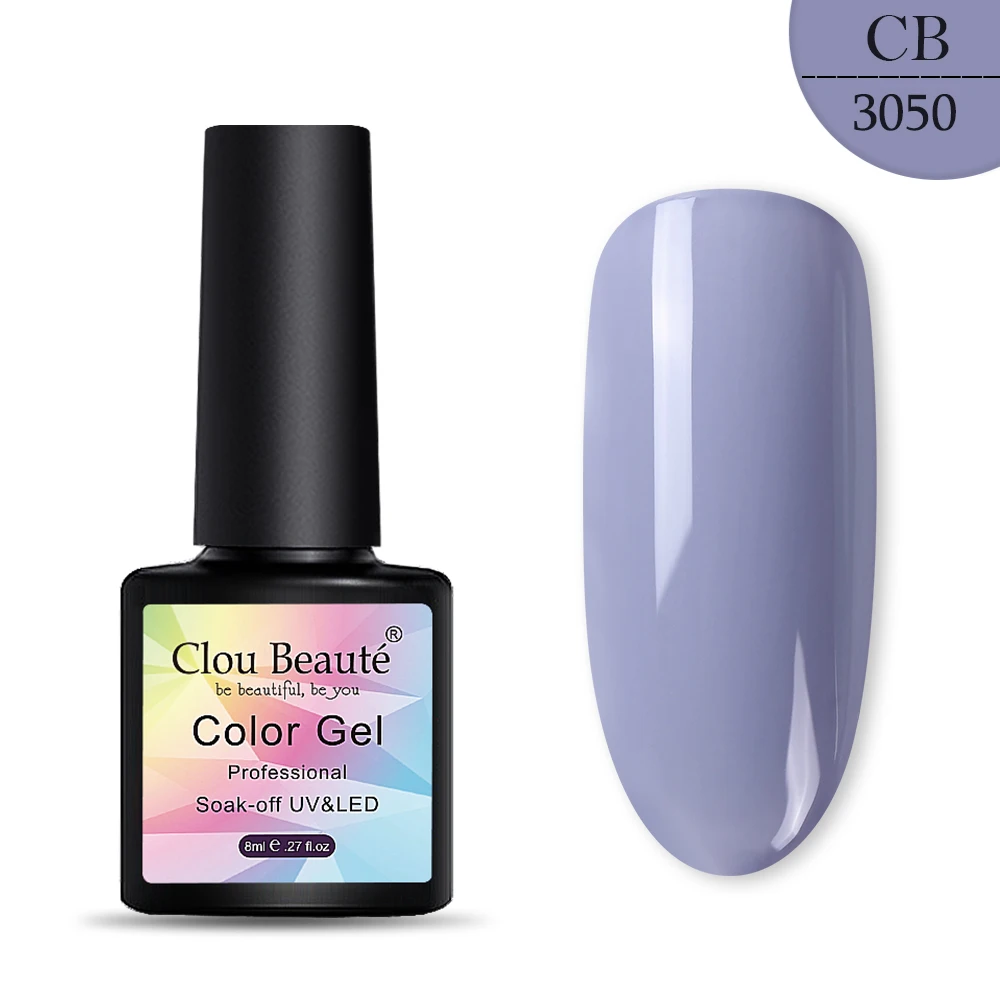 Clou Beaute Набор лаков для ногтей 8 мл цветная гелевая краска для ногтей гель-лаки лак для ногтей полуперманентный Vernis Hybrid - Цвет: 3050
