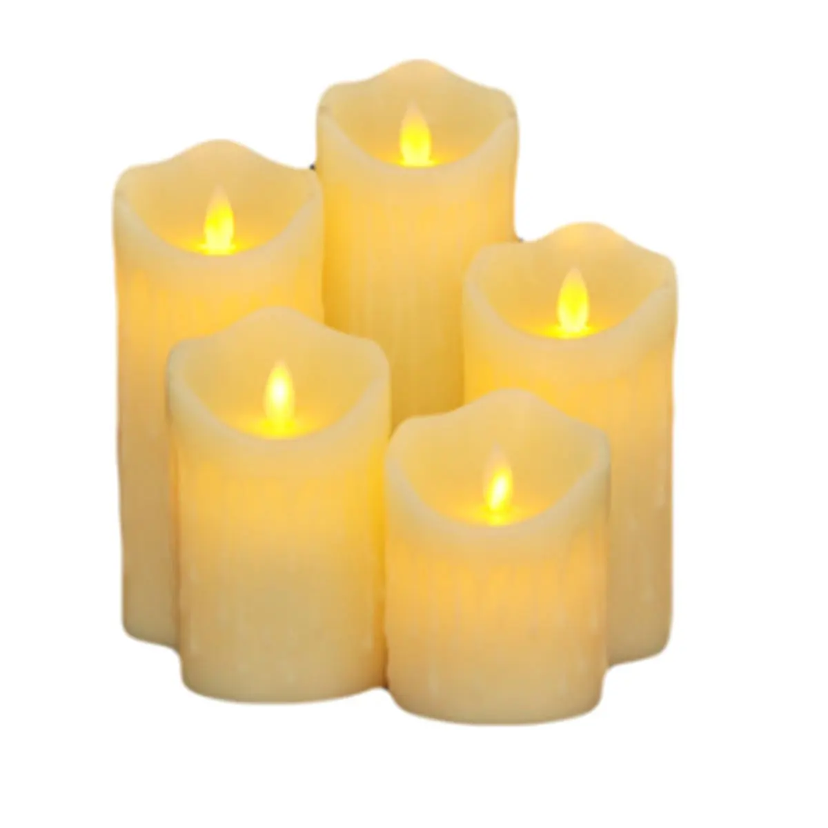 Aa Electronic Candle With Remote Control, Flameless Battery Operated