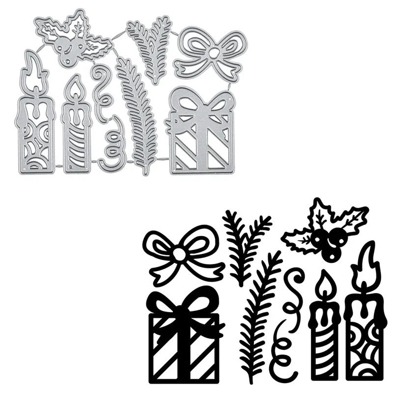 

YaMinSanNiO Christmas Dies Gift Box Metal Cutting Dies New 2019 for Card Making Scrapbooking Dies Embossing Cuts Craft Stencils