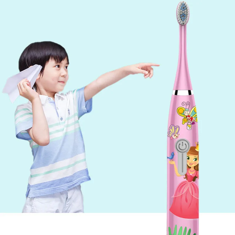 Professional Child Baby Sonic Electric Toothbrush quality kids toothbrush 2 clean head ultrasonic Cartoon makes children like Professional Child Baby Sonic Electric Toothbrush quality kids toothbrush 2 clean head ultrasonic Cartoon makes children like