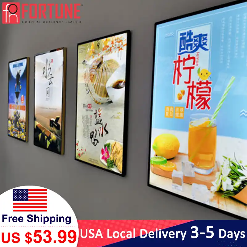 Led Advertising Light Box For Restaurants Price List Display Frame