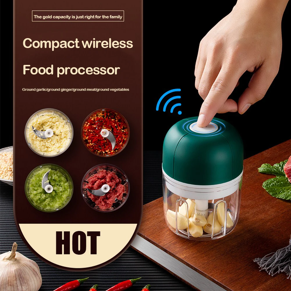 

Mini USB Wireless Electric Garlic Masher Press Mincer Vegetable Chili Meat Sharp Grinder Food Chopper Waterproof Kitchen Tools